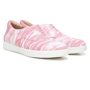 Life Stride Emily Slip-On Sneaker Size 8 Pink White Textile Comfort Cushion New